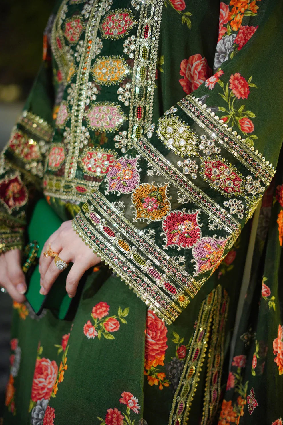 Silk Dress Embroidered 3 Piece Stitched RC-15 (Green)