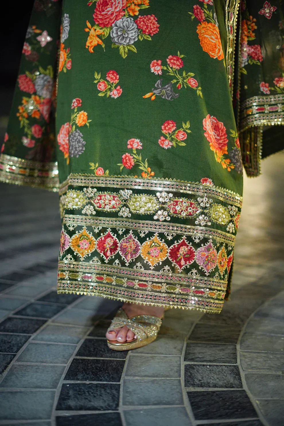 Silk Dress Embroidered 3 Piece Stitched RC-15 (Green)